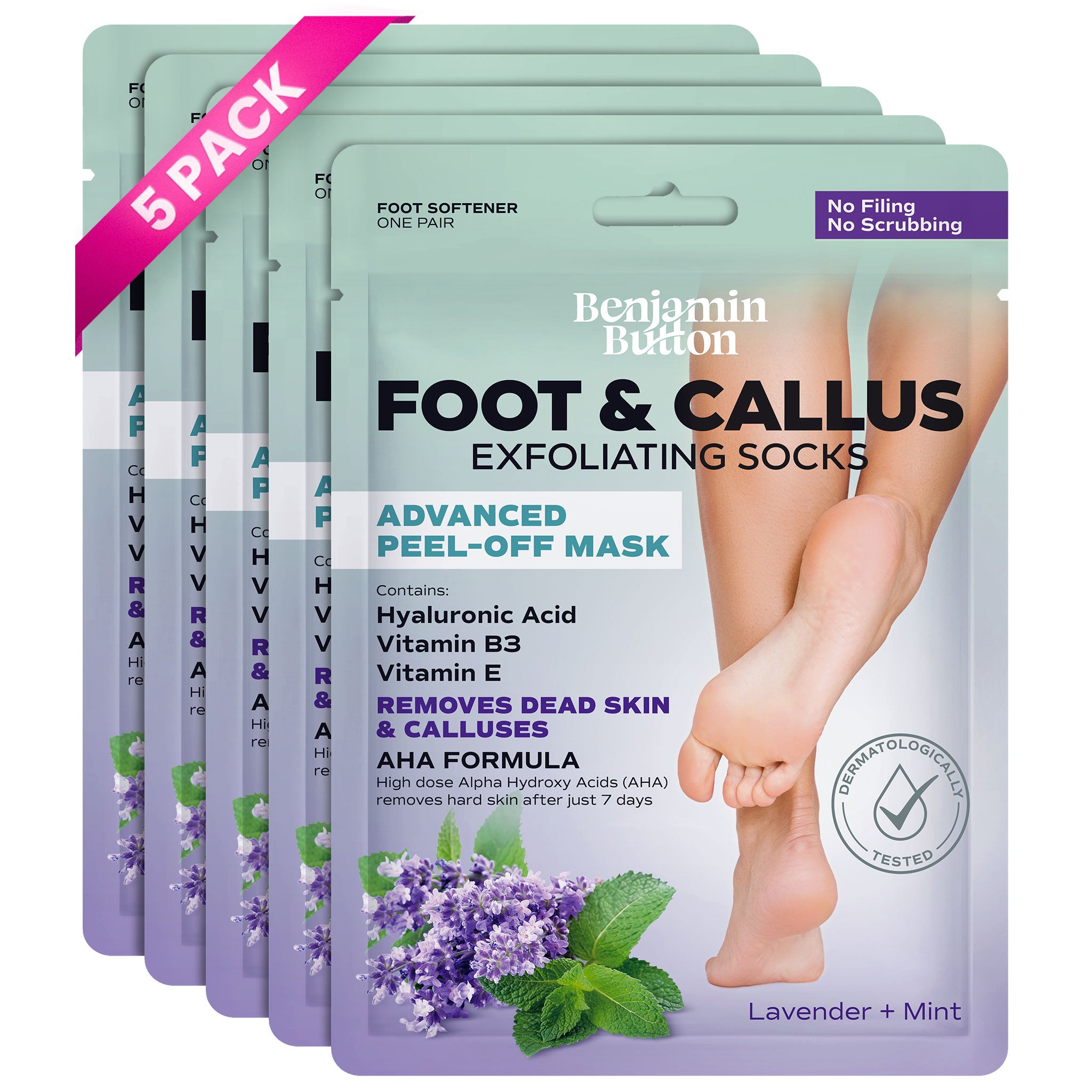 Peeling-Fußmaske 5er-Packung
